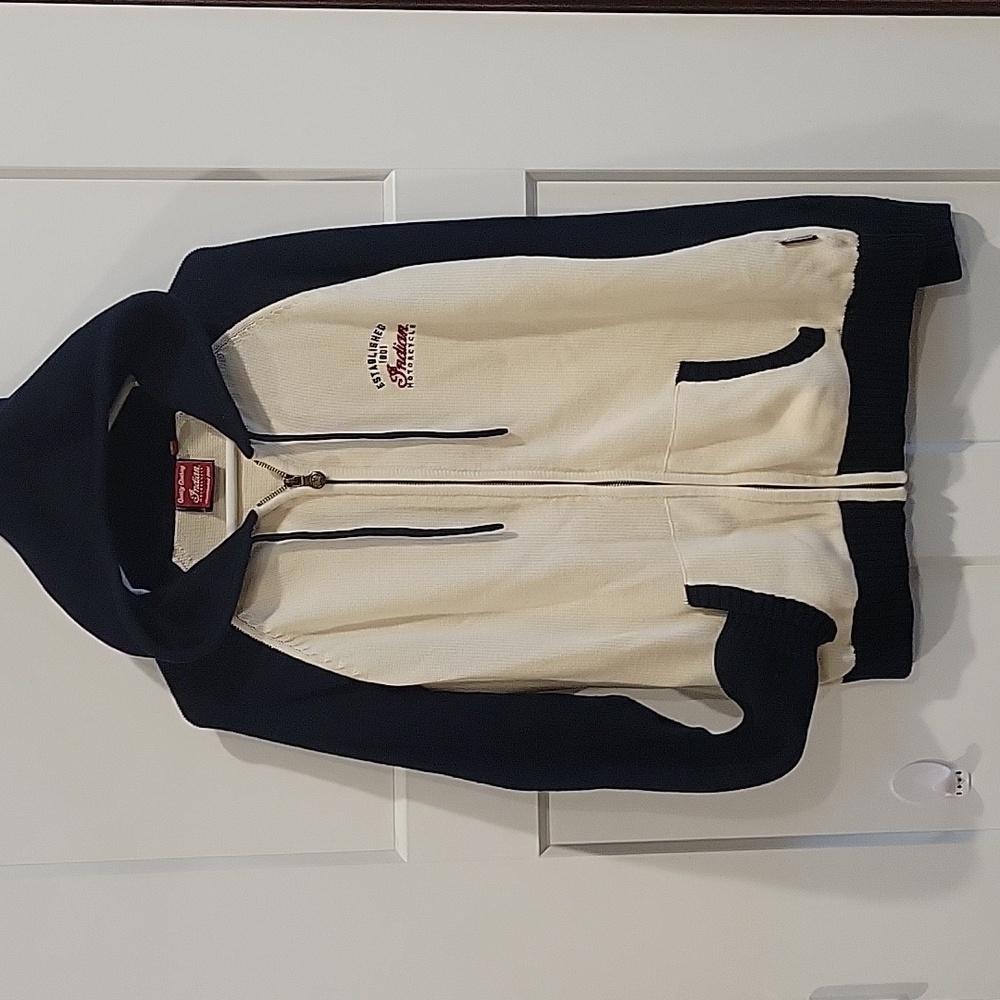 Indian Women's Cream and Black Sweater